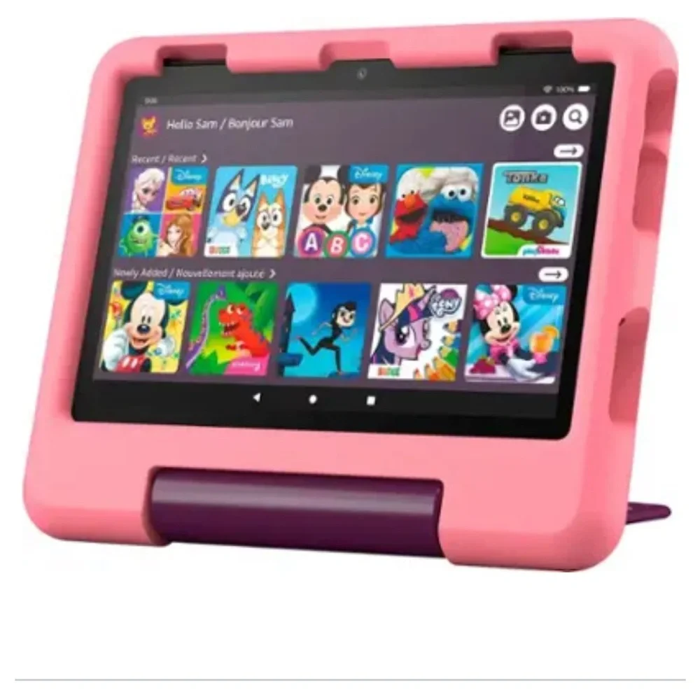 Amazon Fire HD 8 Tablet Pink Durable Case AND headphones!